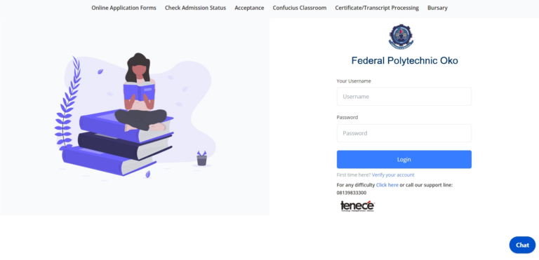 Federal Polytechnic Oko portal Login